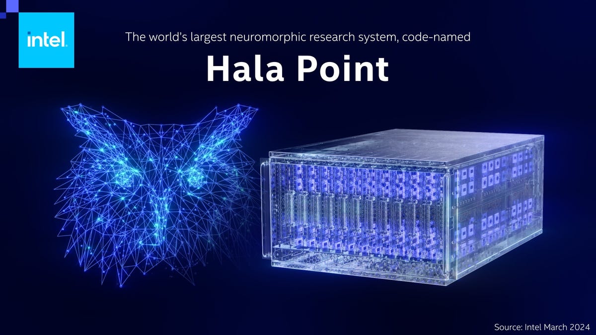 هالا پوینت اینتل، بزرگترین کامپیوتر نورومورفیک جهان، دارای 1.15 میلیارد نورون است.